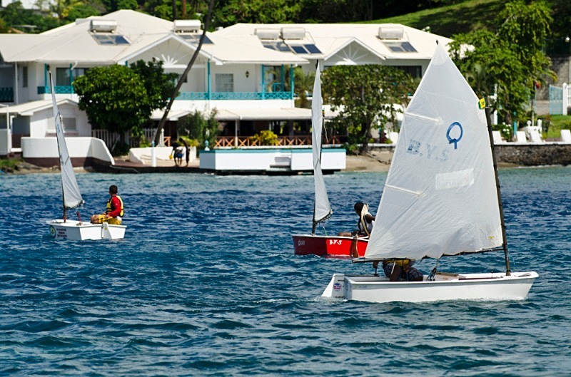 Bequia Youth Sailors at a local regatta held at Young Island - Bequia Youth Sailors : Young Island Regatta