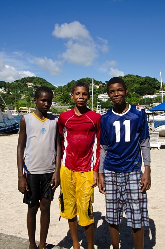 Bequia Youth Sailors at a local regatta held at Young Island - Bequia Youth Sailors : Young Island Regatta