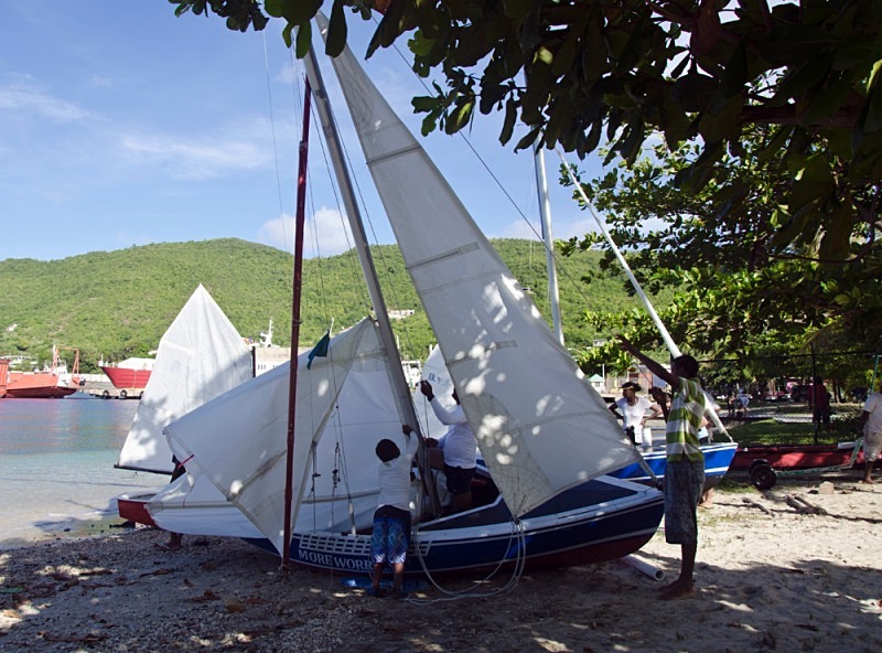 Bequia Youth Sailors preparing for a trip to Young Island, St Vincent - Bequia Youth Sailors : Young Island Regatta