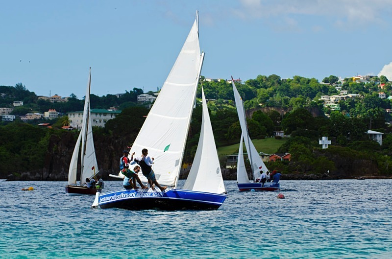 Bequia Youth Sailors at a local regatta held at Young Island - Bequia Youth Sailors : Young Island Regatta