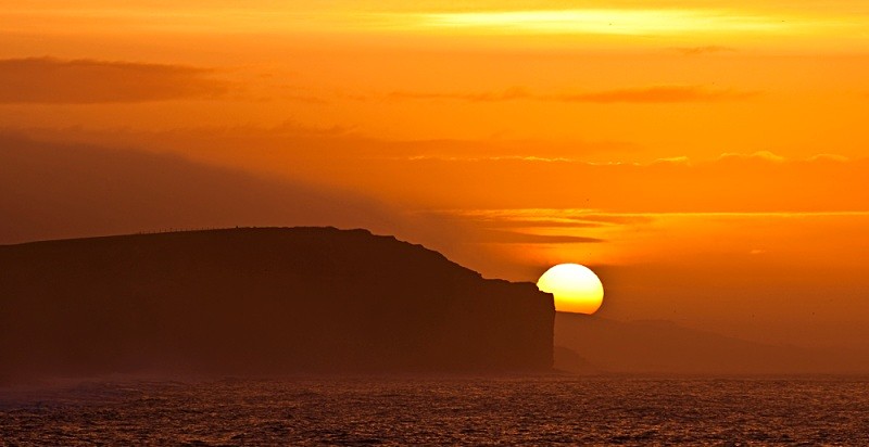 Sunrise over Burton Cliffs