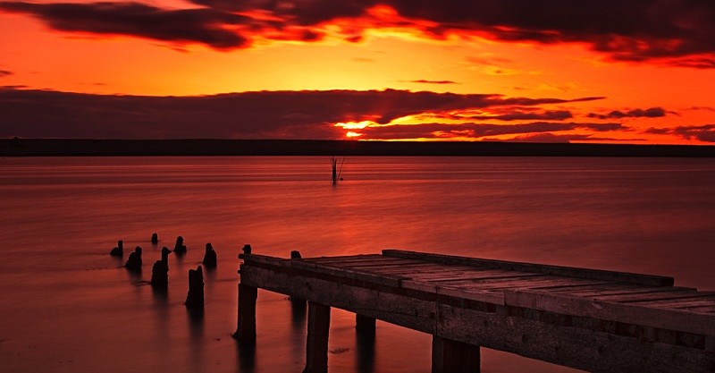 Sunset over the secret Jetty