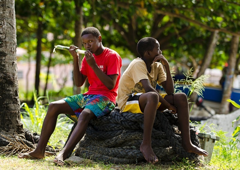 Bequia Youth Sailors, taking a break - The Caribbean