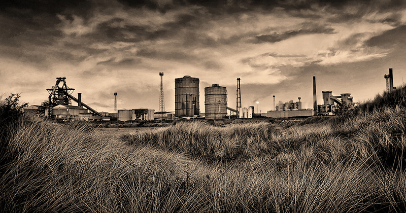 Steel on a Golden Landscape - It's Not Just Black and White