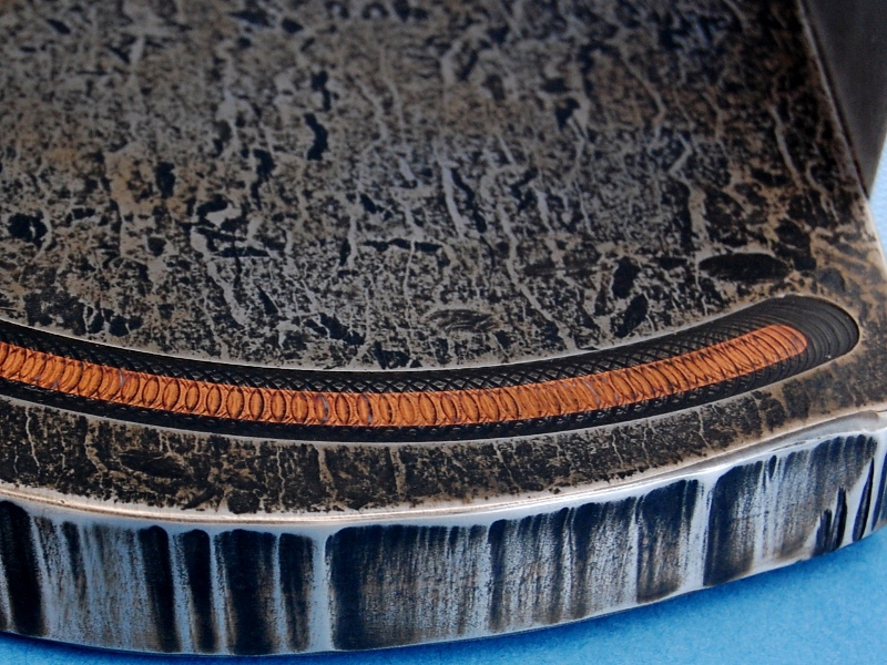 V Arm IV (copper inlay base) - Pedestal Sculptures