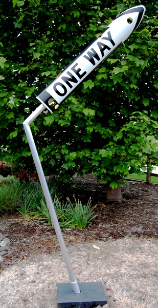 One Way Rocket in park - Public Sculptures