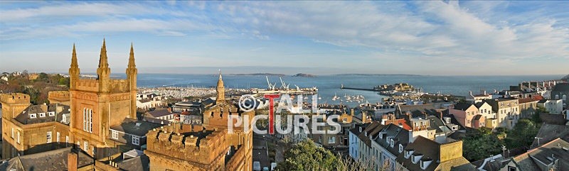 St Peter Port with Elizabeth College - PANORAMIC SCENES