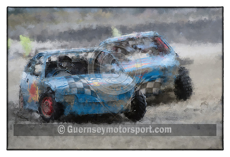 Autocross_Digital Painting_BORDERED - ART POSTERS