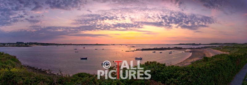 Les Amarreurs Sunset Panorama - PANORAMIC SCENES