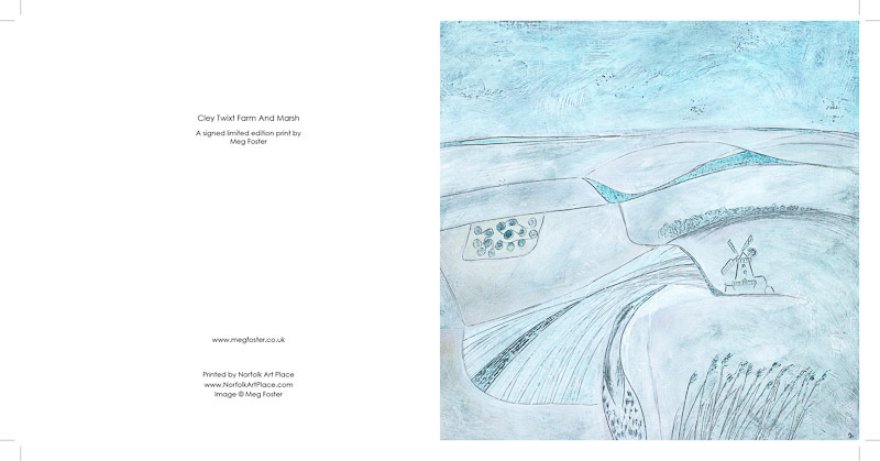 Cley Twixt Farm and Marsh Card - Meg Foster