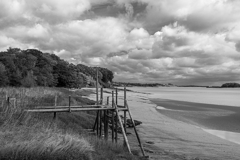 Looking Upstream - Mainly Black & White