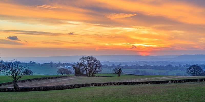 Winter Sunrise Panorama - Panoramic Canvas
