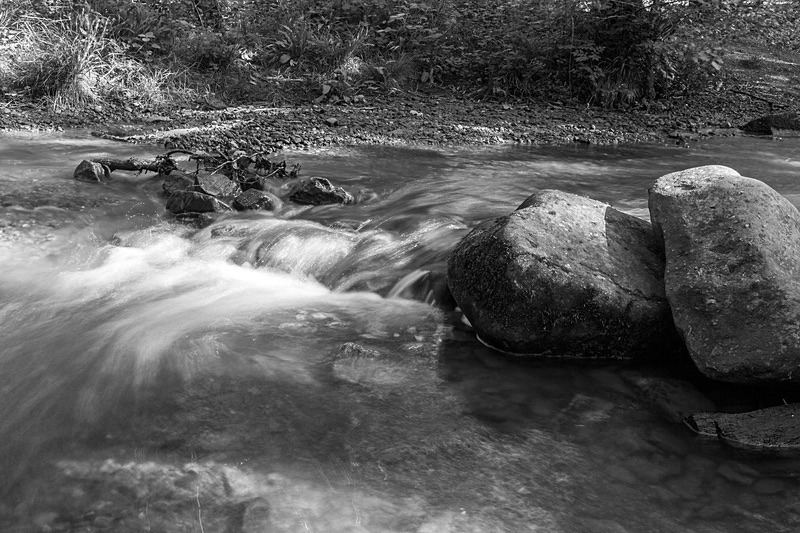 Over the Rocks in Monochrome - Mainly Black & White