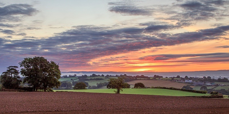 Late September Sunrise - Panoramic Canvas
