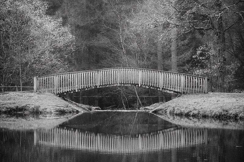 Footbridge Reflections - Mainly Black & White