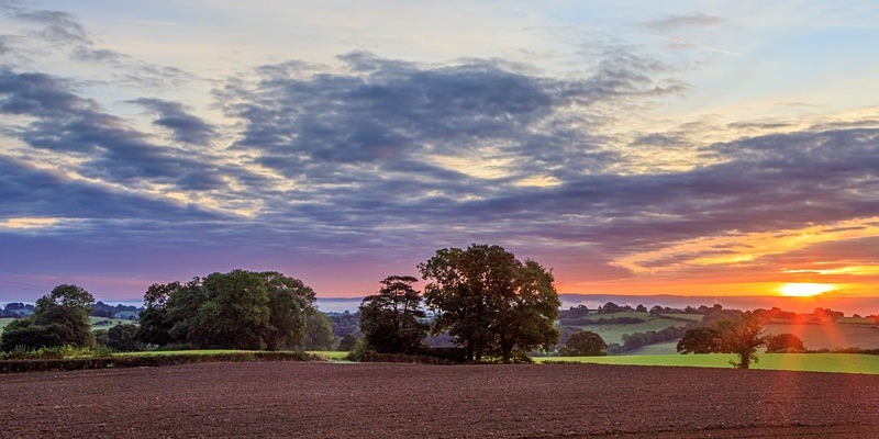 Late September Sunrise - Panoramic Canvas