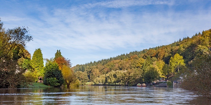 Early Autumn at Symonds Yat East - Panoramic Canvas