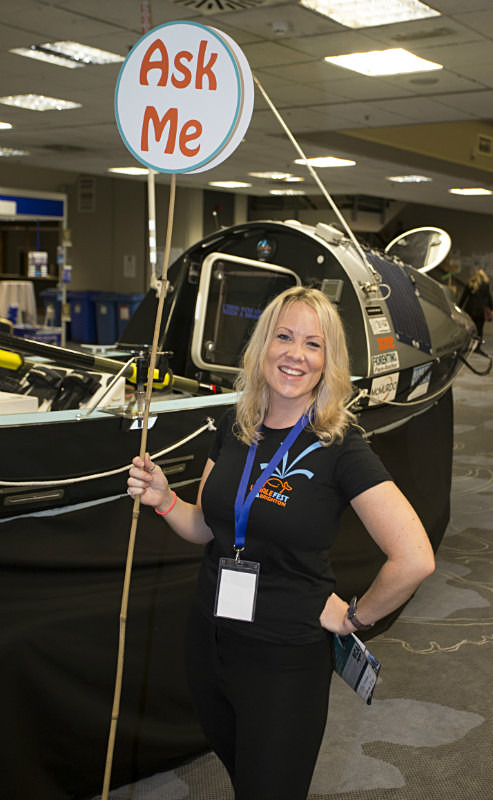 'Amy' at Whalefest 2014 REF HA1 - The dedicated volunteers of Whalefest in Brighton (the real heroes from Whalefest)