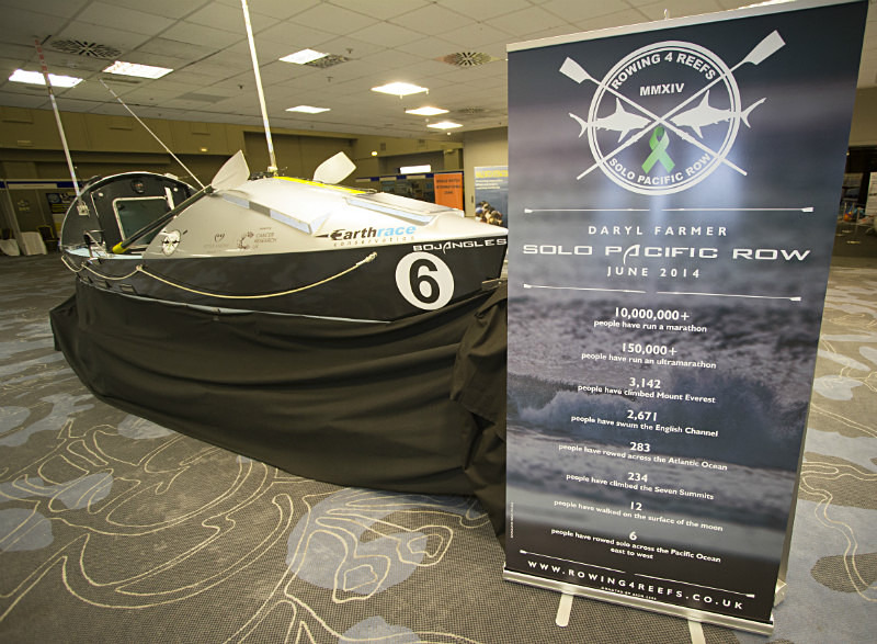 Daryl Farmer, Solo Pacific row at Whalefest 2014 - Images of the EXHIBITORS at Whalefest 2014 in Brighton