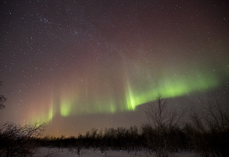 Milky Way & Aurora, Karesuando, Northern Sweden/Finland - AURORA BOREALIS (NORTHERN LIGHTS). ICELAND. FINLAND. SWEDEN