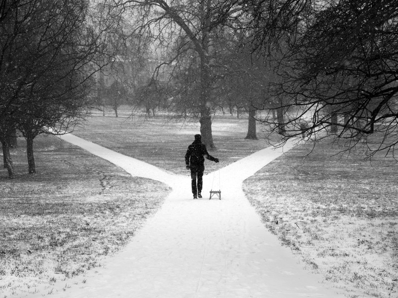 Primrose Hill snow series - London street photography photos 7