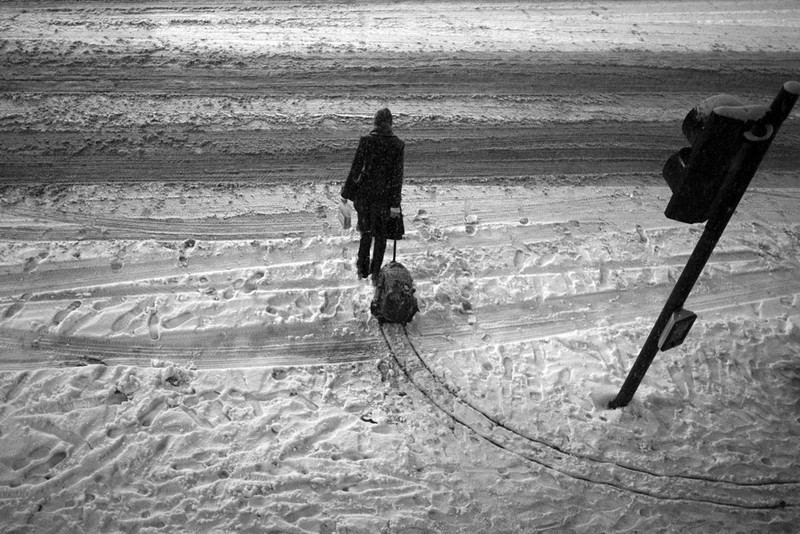 London street Photography photographed in winter snow Maida Vale POV