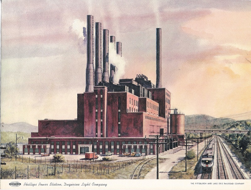 Frank R. Phillips Power Station (South Heights PA) | Historic Painting - Frank R. Phillips Power Station