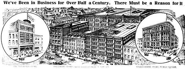 A 1910 advertisement for the Great House of Isaac Benesch and Sons