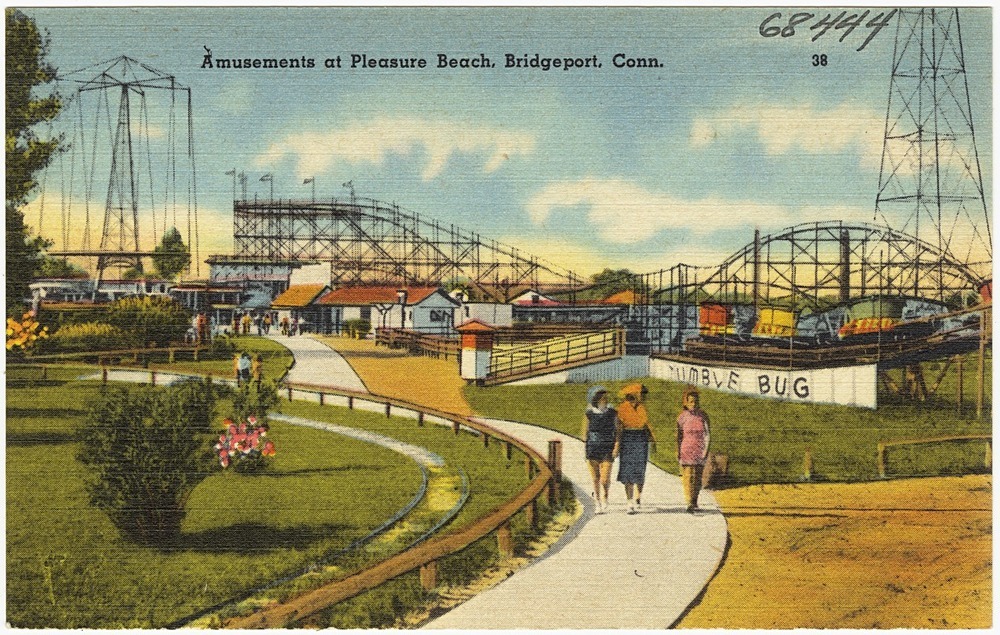 An undated historical postcard showing Pleasure Beach during its heyday