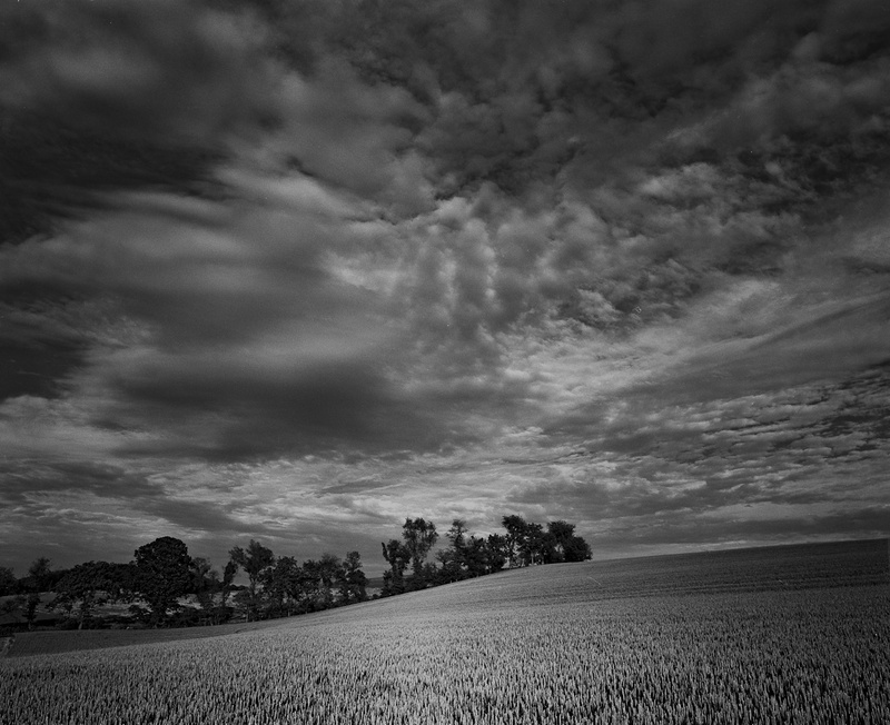 CLOUDS AND WHEAT - BLACK AND WHITE LANDSCAPES