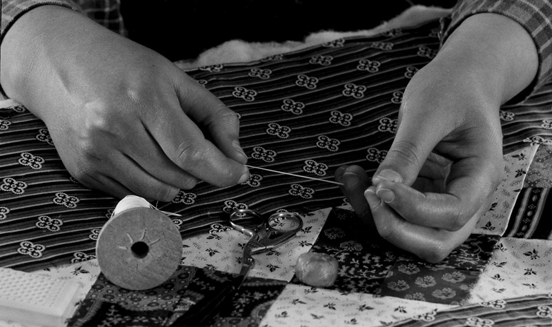 YOUNG QUILTERS HANDS - AT WORK