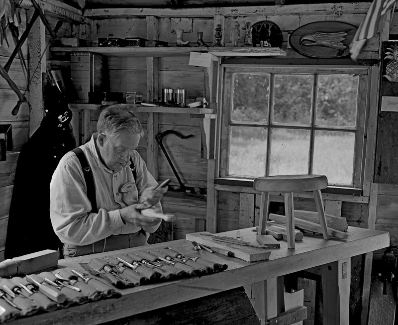 WOOD CARVER - AT WORK