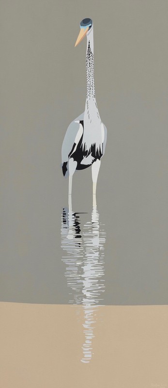 Garça-moura II / Cocoi heron II - Acrílico sobre água / Acrilic on water