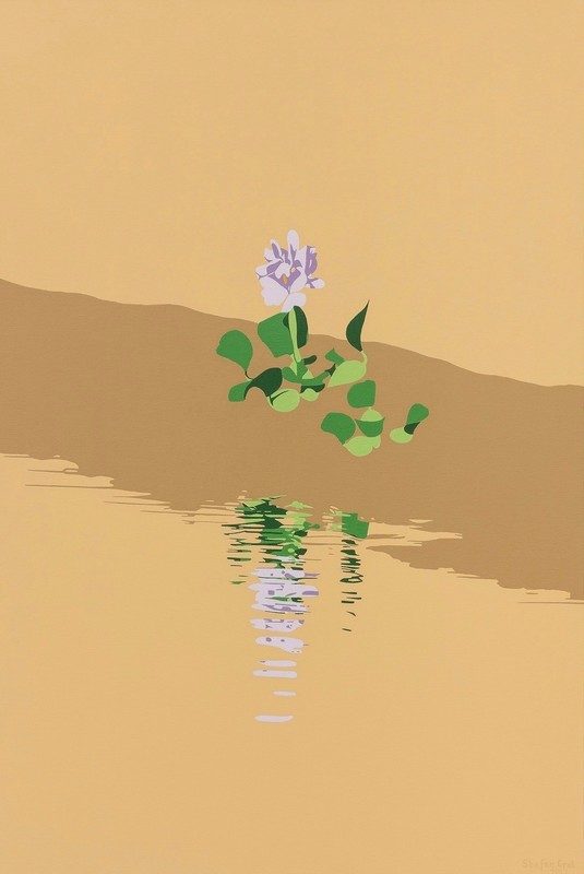 Aguapé / Water Hyacinth - Acrílico sobre água / Acrilic on water