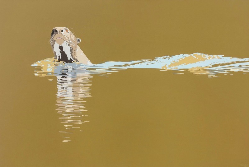 Ariranha I / Giant otter I - Acrílico sobre água / Acrilic on water