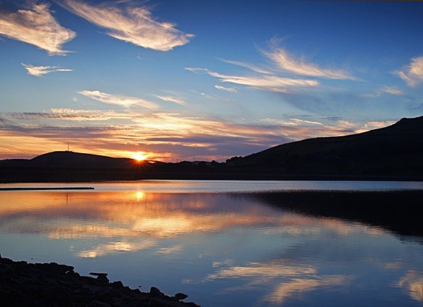 Dovestone Reservoir Sunset, Saddleworth