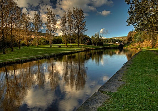 Huddersfield Narrow Canal Reflections, Diggle, Saddleworth