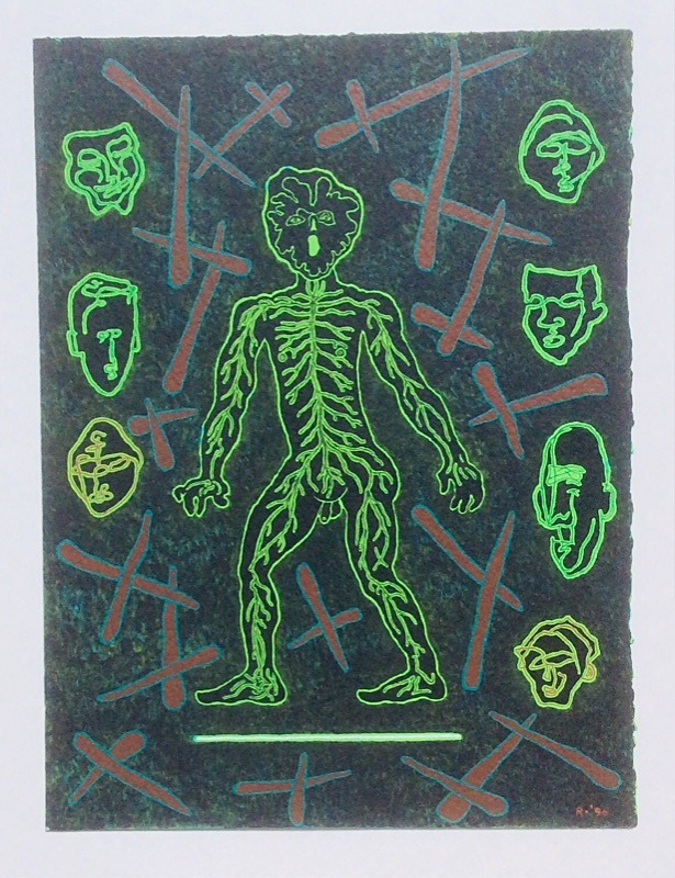  - Acrylics on paper 1990s/late1980s