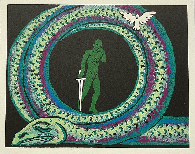  - Four Artists Books. Lino cut plates based on Wagner’s Ring Cycle.