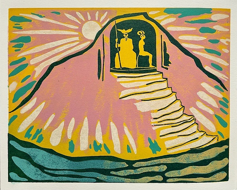  - Four Artists Books. Lino cut plates based on Wagner’s Ring Cycle.