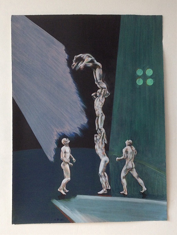  - 1980s paintings of human figure compsitions