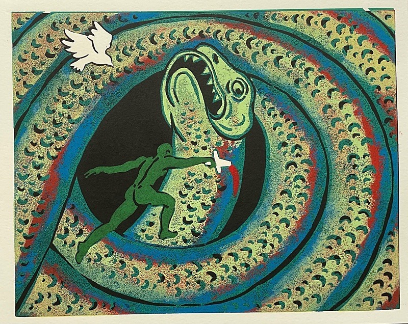  - Four Artists Books. Lino cut plates based on Wagner’s Ring Cycle.