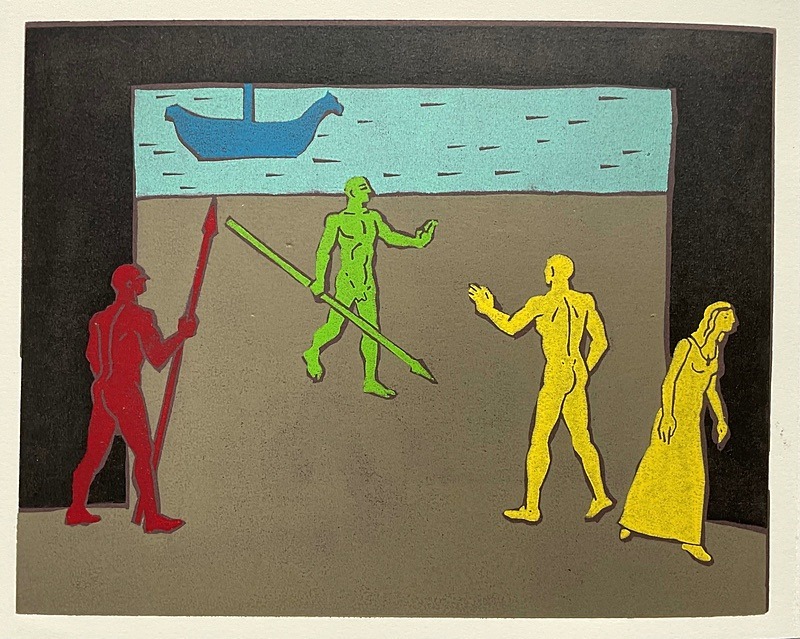  - Four Artists Books. Lino cut plates based on Wagner’s Ring Cycle.