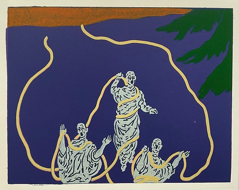  - Four Artists Books. Lino cut plates based on Wagner’s Ring Cycle.