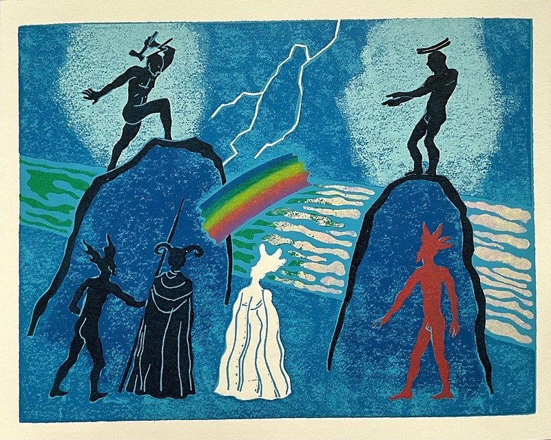  - Four Artists Books. Lino cut plates based on Wagner’s Ring Cycle.