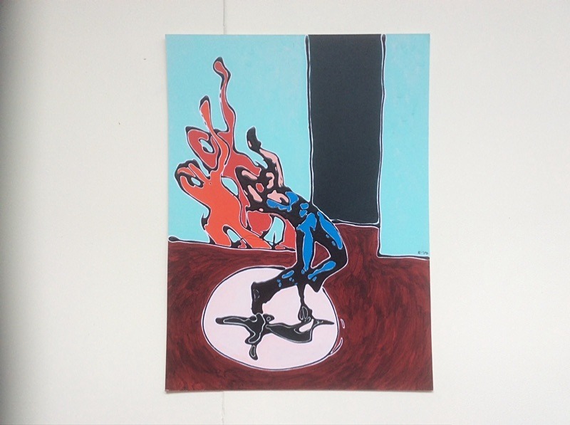  - Poured household paint works