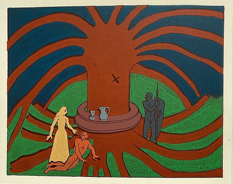  - Four Artists Books. Lino cut plates based on Wagner’s Ring Cycle.