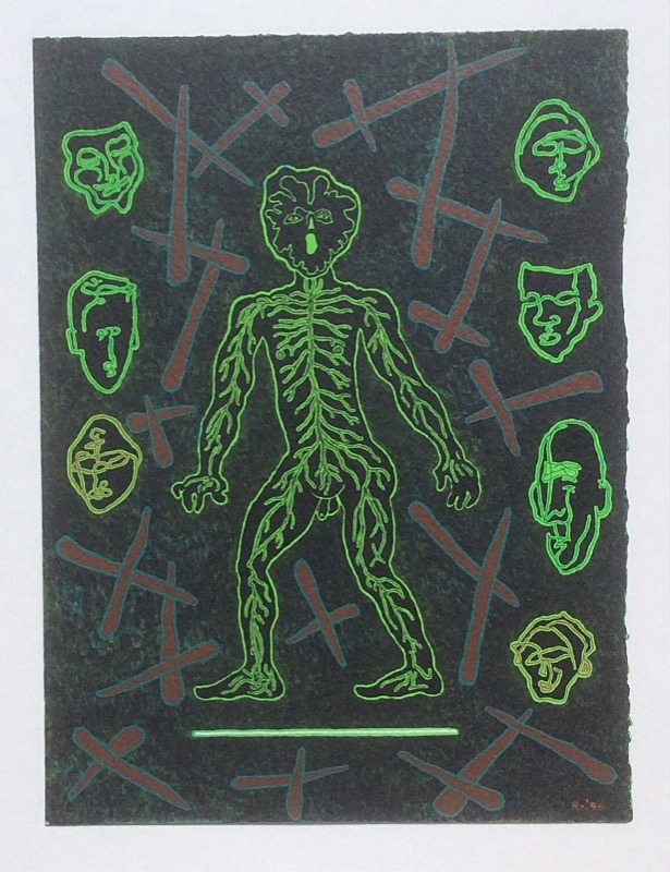  - Paintings acrylic on paper 1990s/ late 1980s