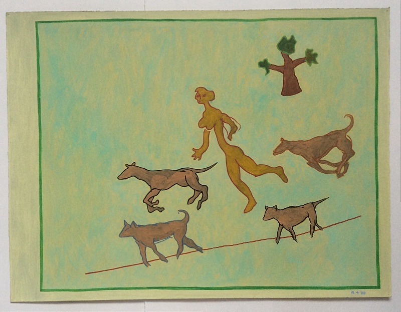  - Paintings acrylic on paper 1990s/ late 1980s