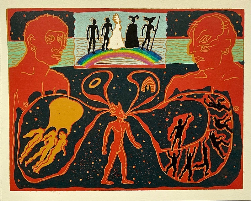  - Four Artists Books. Lino cut plates based on Wagner’s Ring Cycle.